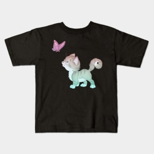 Cat and butterfly Kids T-Shirt